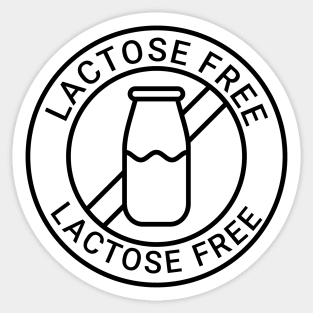 Lactose Free sign Sticker